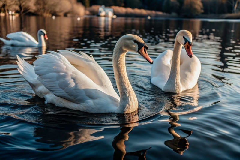 На пруд в Кировской области прилетело небывалое количество лебедей